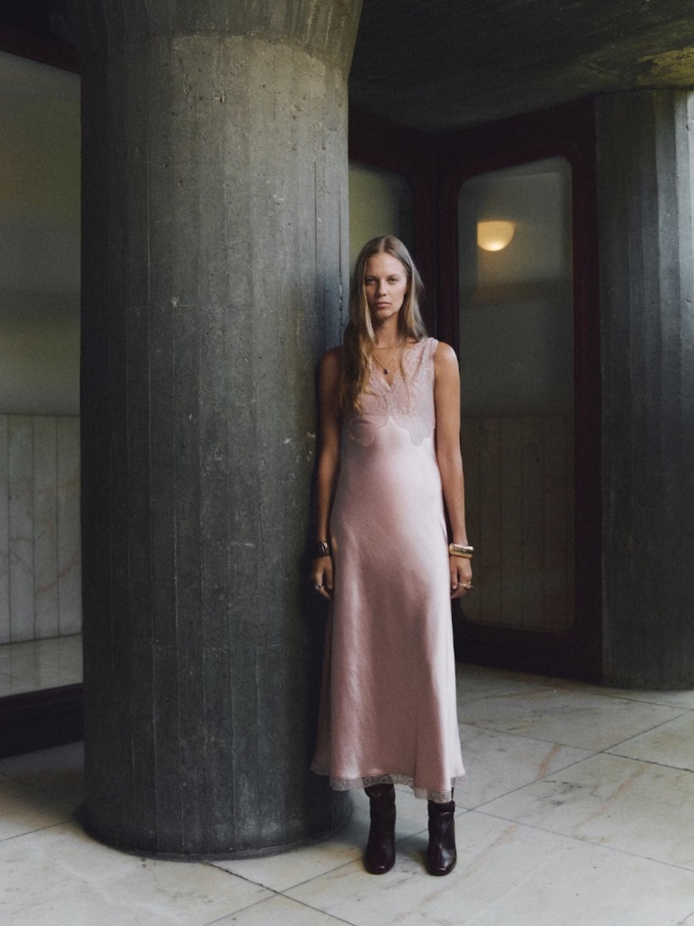 MANGO SATIN CAMISOLE DRESS - Picture 3 of 8